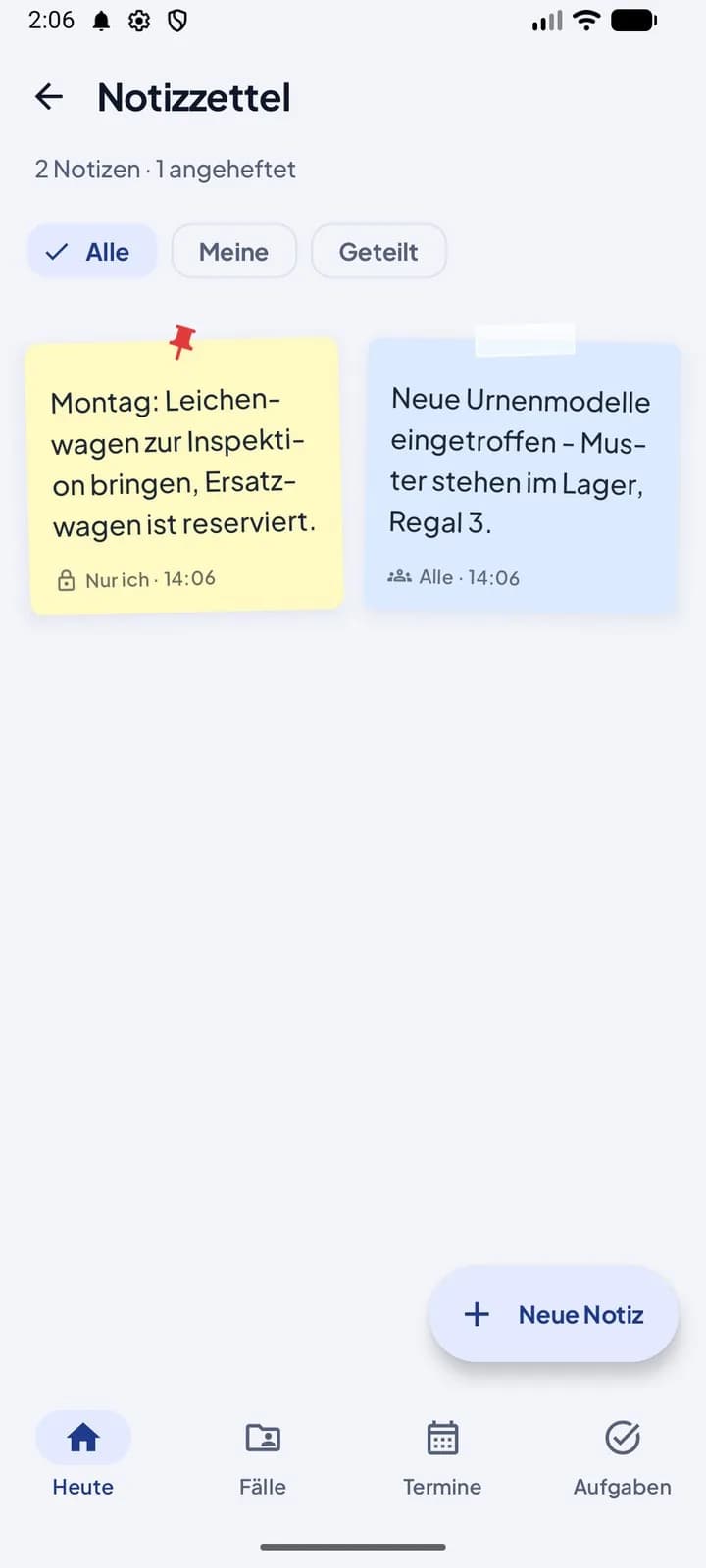 Notizzettel als digitale Pinnwand